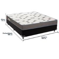 Cama Box Preto E Colchão Light Espuma D33 Casal Ortobom - 3