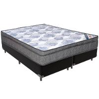 Cama Box Preto E Colchão Iso Superpocket Molas Ensacadas Queen Ortobom - 1