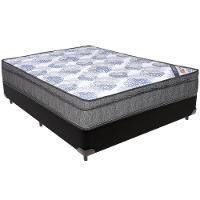 Cama Box Preto E Colchão Iso Superpocket Molas Ensacadas Casal Ortobom - 1