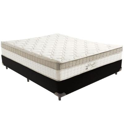 Cama Box Preto E Colchão King Best Molas Ensacadas Casal 138x188x33 Anjos