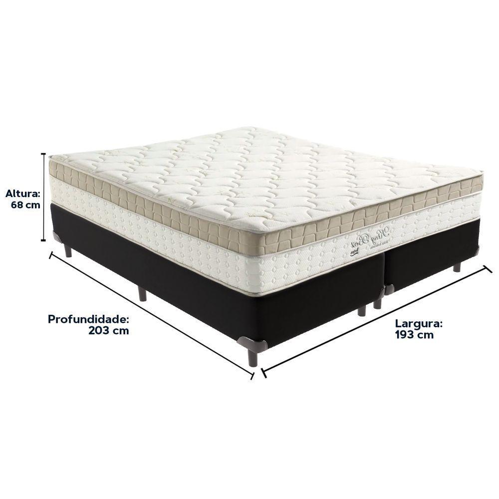 Cama Box Preto E Colchão King Best Molas Ensacadas King 193x203x33 Anjos - 3
