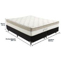 Cama Box Preto E Colchão King Best Molas Ensacadas King 193x203x33 Anjos - 3