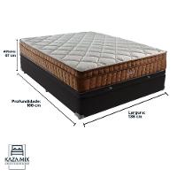 Cama Box Baú E Colchão Anjos Star Pillow In Molas Ensacadas Casal Anjos Casal Preto - 2