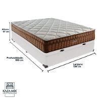 Cama Box Baú E Colchão Anjos Star Pillow In Molas Ensacadas Casal Anjos Casal Branco - 3