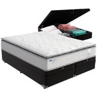 Cama Box Baú E Colchão Amsterdã Molas Ensacadas Queen Probel Queen Preto - 1