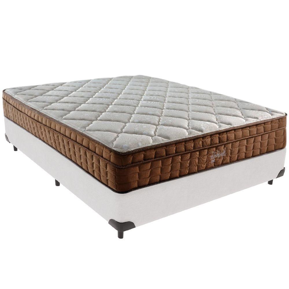 Cama Box Branco E Colchão Anjos Star Pillow In Molas Ensacadas Casal Anjos - 1