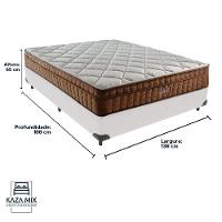 Cama Box Branco E Colchão Anjos Star Pillow In Molas Ensacadas Casal Anjos - 3