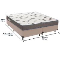 Cama Box Bege E Colchão Light Espuma D33 Queen Ortobom - 3