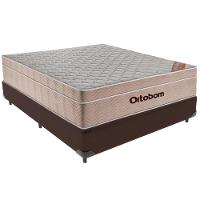 Cama Box Marrom E Colchão Airtech Springpocket Molas Ensacadas Casal Ortobom - 1