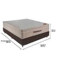 Cama Box Marrom E Colchão Airtech Springpocket Molas Ensacadas Casal Ortobom - 3