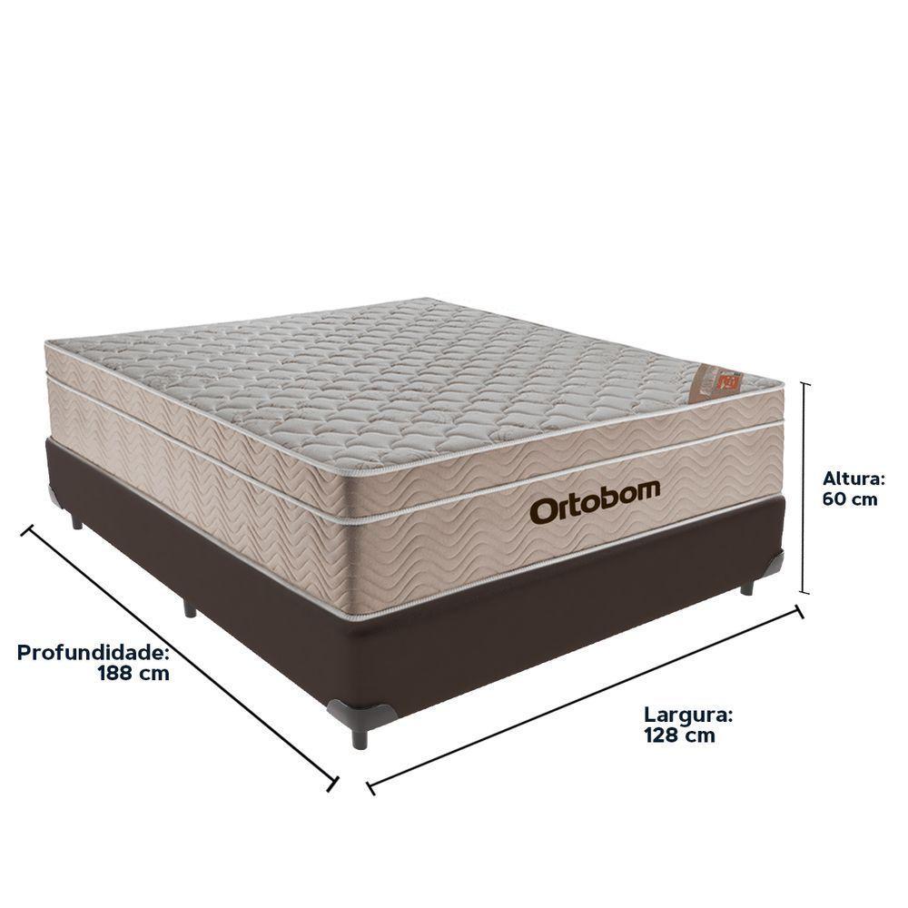 Cama Box Marrom E Colchão Airtech Springpocket Molas Ensacadas Viúvo Ortobom - 3