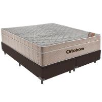 Cama Box Marrom E Colchão Airtech Springpocket Molas Ensacadas Queen Ortobom - 1