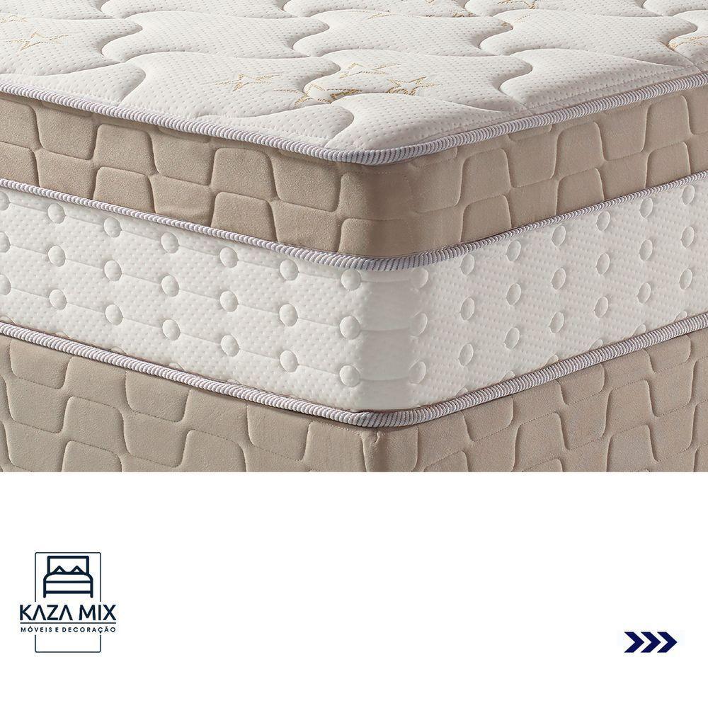 Cama Box Marrom E Colchão King Best Molas Ensacadas King 193x203x33 Anjos - 4