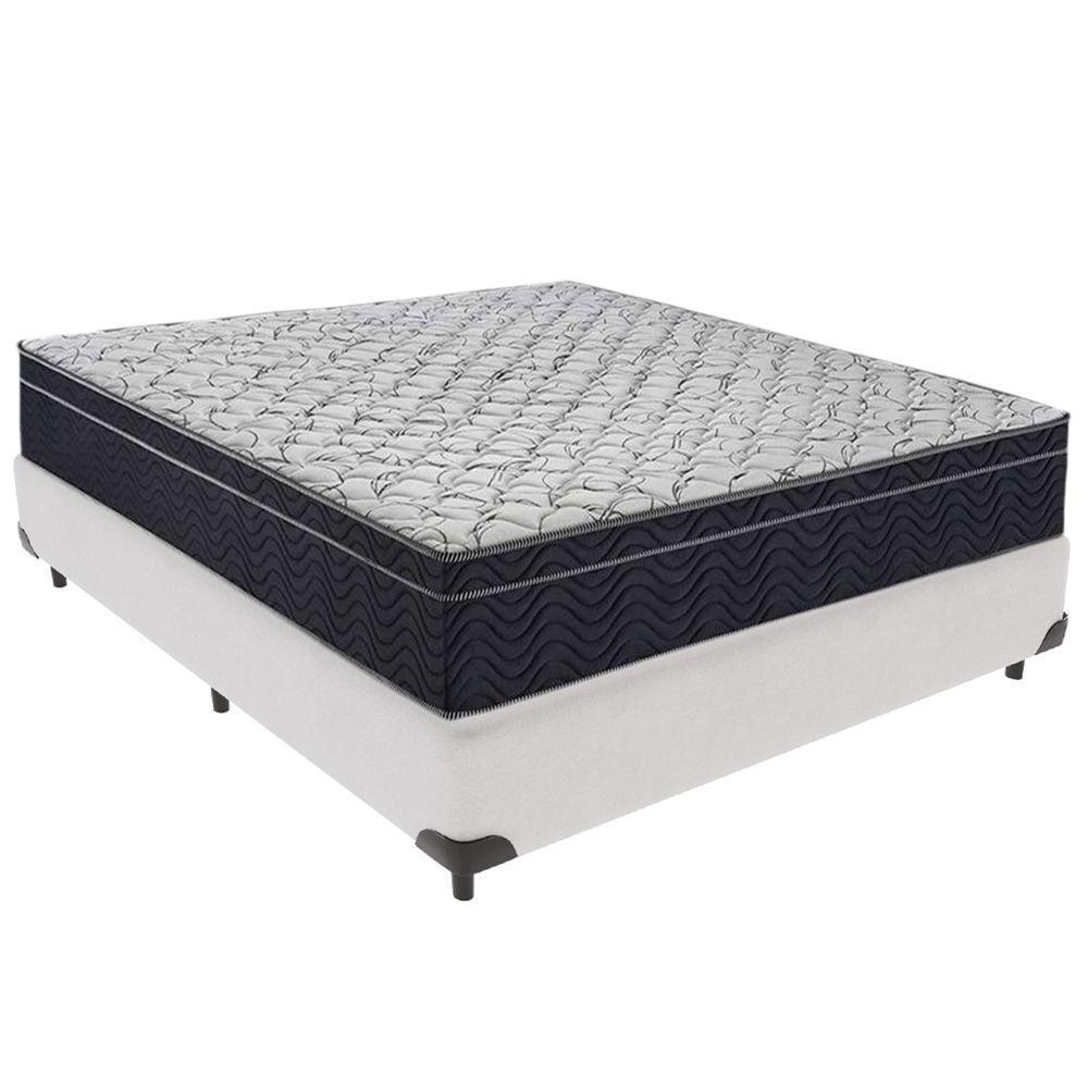 Cama Box Branco E Colchão Airtech 150 Espuma D45 Viúvo Ortobom - 1