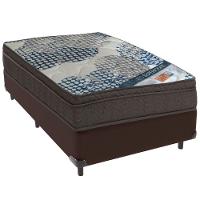 Cama Box Marrom E Colchão Iso Superpocket Molas Ensacadas Solteiro Ortobom - 1