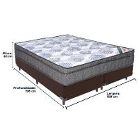Cama Box Marrom E Colchão Iso Superpocket Molas Ensacadas Queen Ortobom - 3