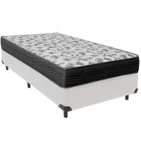 Cama Box Branco E Colchão Iso100 Espuma D33 Solteiro Ortobom - 1