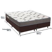 Cama Box Marrom E Colchão Light Espuma D33 Queen Ortobom - 3