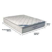 Cama Box Bege E Colchão Freedom Molas Ensacadas Queen Ortobom