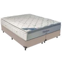 Cama Box Bege E Colchão Freedom Molas Ensacadas Queen Ortobom - 6