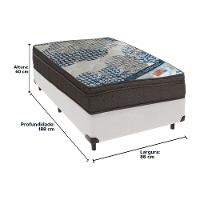 Cama Box Branco E Colchão Iso Superpocket Molas Ensacadas Solteiro Ortobom - 3