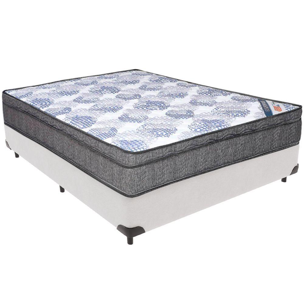 Cama Box Branco E Colchão Iso Superpocket Molas Ensacadas Casal Ortobom - 1
