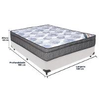 Cama Box Branco E Colchão Iso Superpocket Molas Ensacadas Casal Ortobom - 3