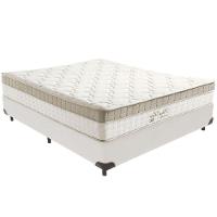 Cama Box Branco E Colchão King Best Molas Ensacadas Casal 138x188x33 Anjos - 1