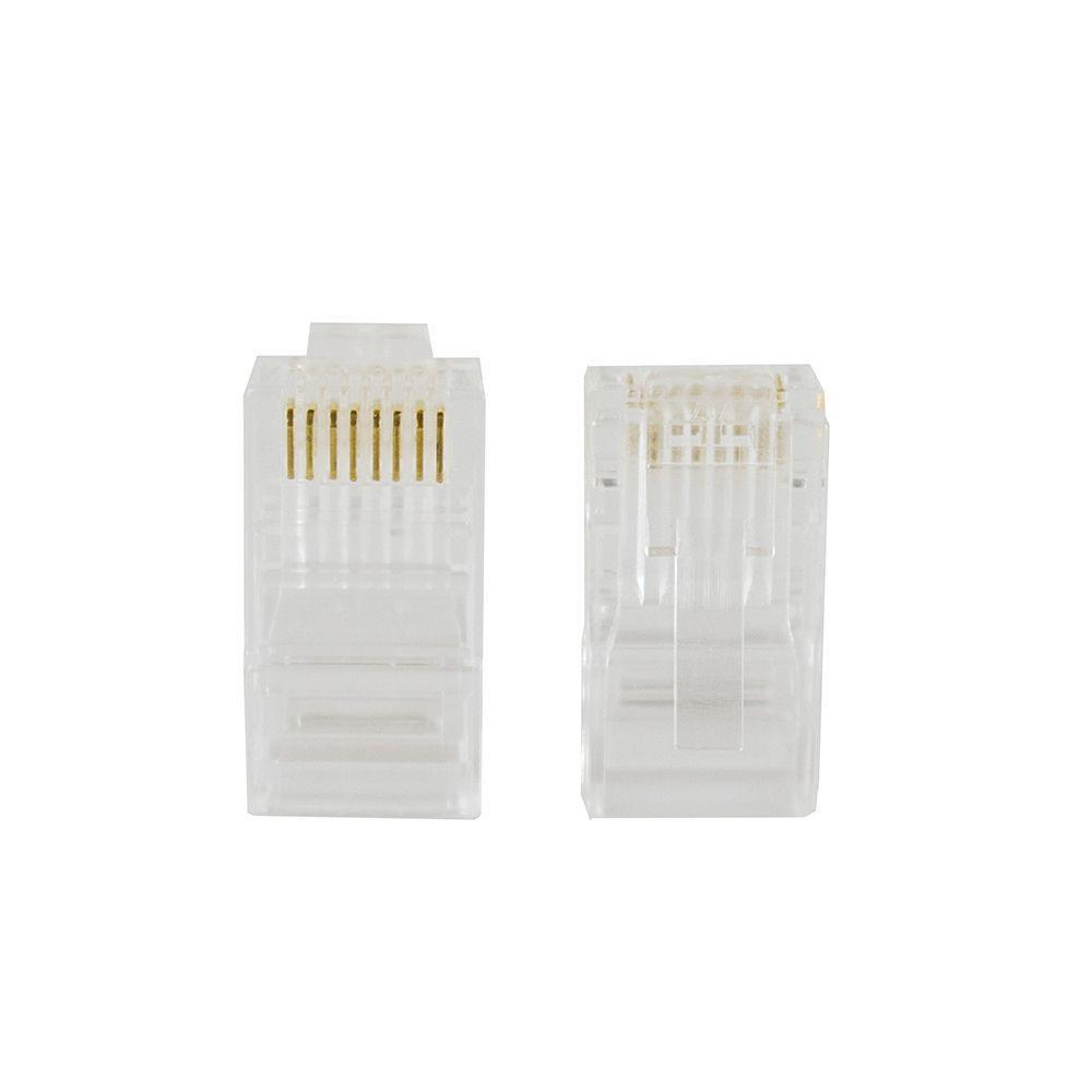 Conector Macho Rj-45 Evus Cat6 Utp 8x8 Pacote Com 100 C-099 - 1