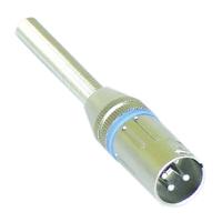 Conector Canon Macho Csr Q-8bl Niquel Azul Com Mola - 1