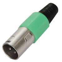 Conector Cannon De Microfone Macho Profissional Verde - 2