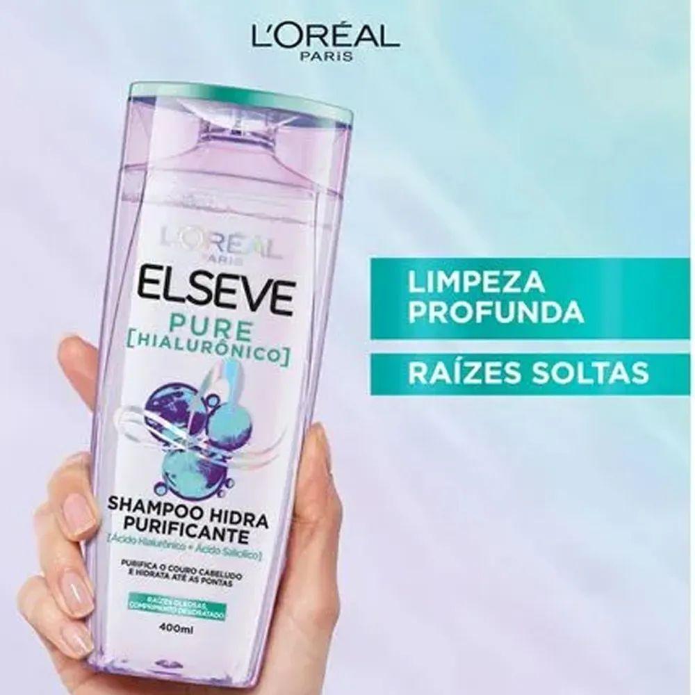 Kit Shampoo + Condicionador L'oréal Paris Elseve Pure Hialurônico 375 Ml + 170 Ml - 2