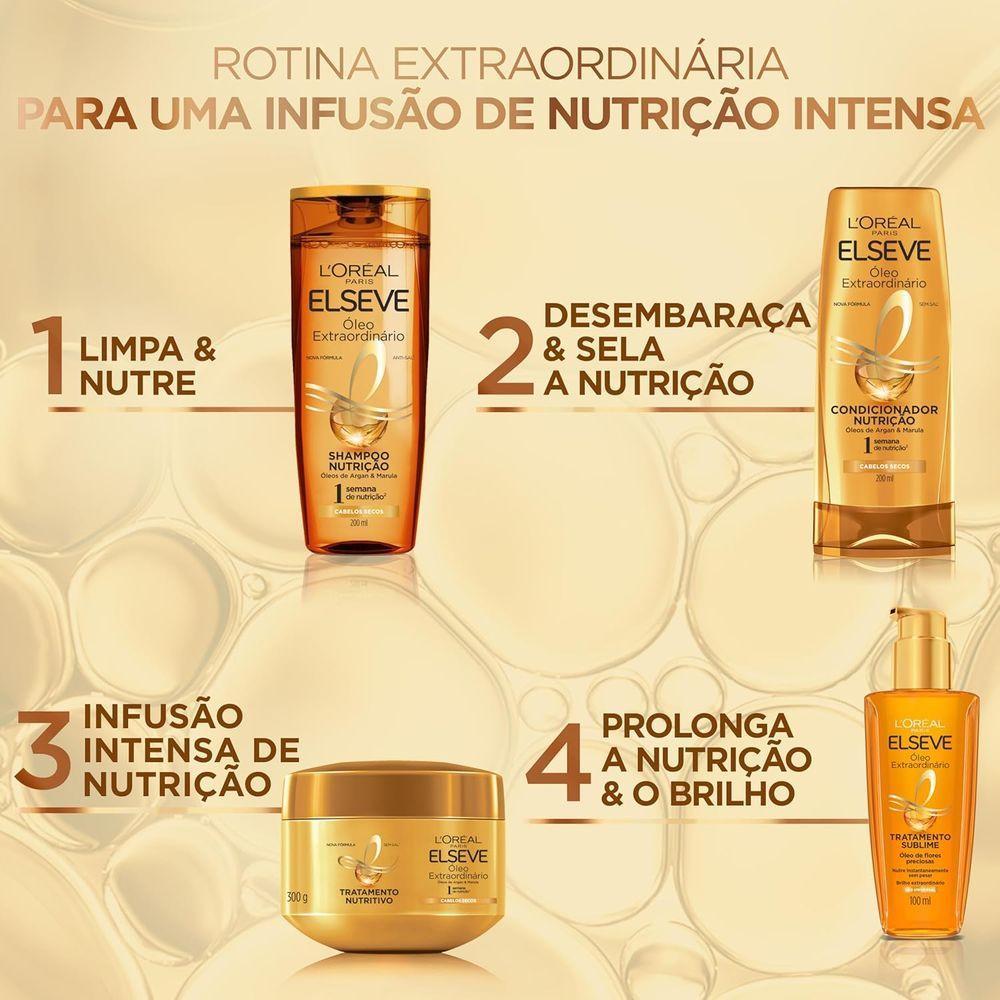 Máscara De Tratamento L'oréal Paris Elseve óleo Extraordinário Nutrição Intensa 300g - 4