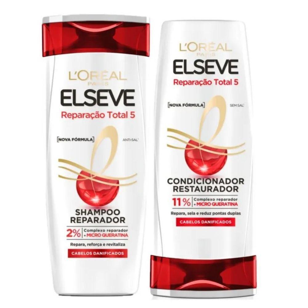 Kit Shampoo + Condicionador L'oréal Paris Reparação Total 5 Elseve 375 Ml + 170 Ml - 4