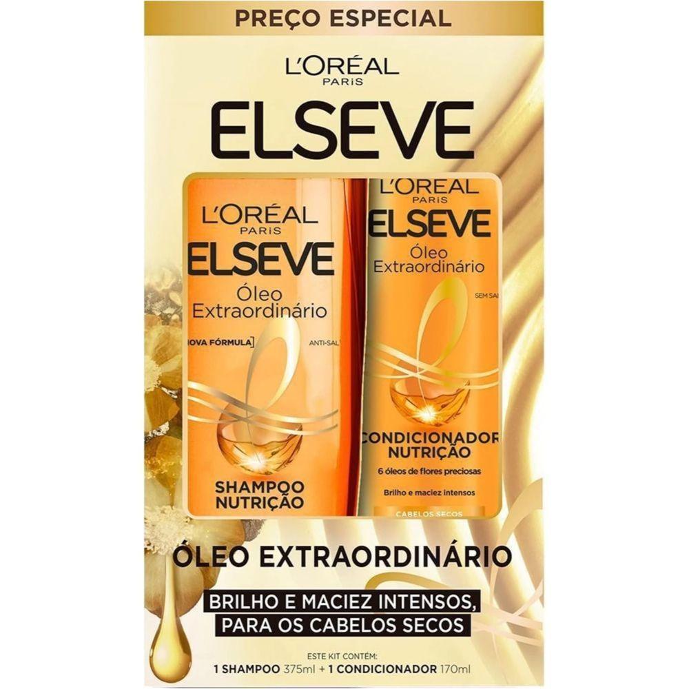 Kit Shampoo + Condicionador L'oréal Paris Elseve óleo Extraordinário 375 Ml + 170 Ml - 1