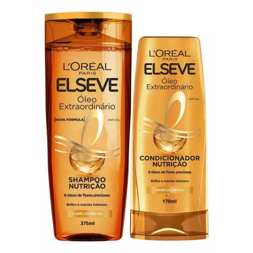 Kit Shampoo + Condicionador L'oréal Paris Elseve óleo Extraordinário 375 Ml + 170 Ml - 2