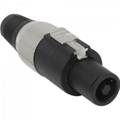 Conector Speakon De Linha Macho 4 Polos Pgsp0004 Preto-cinza Storm