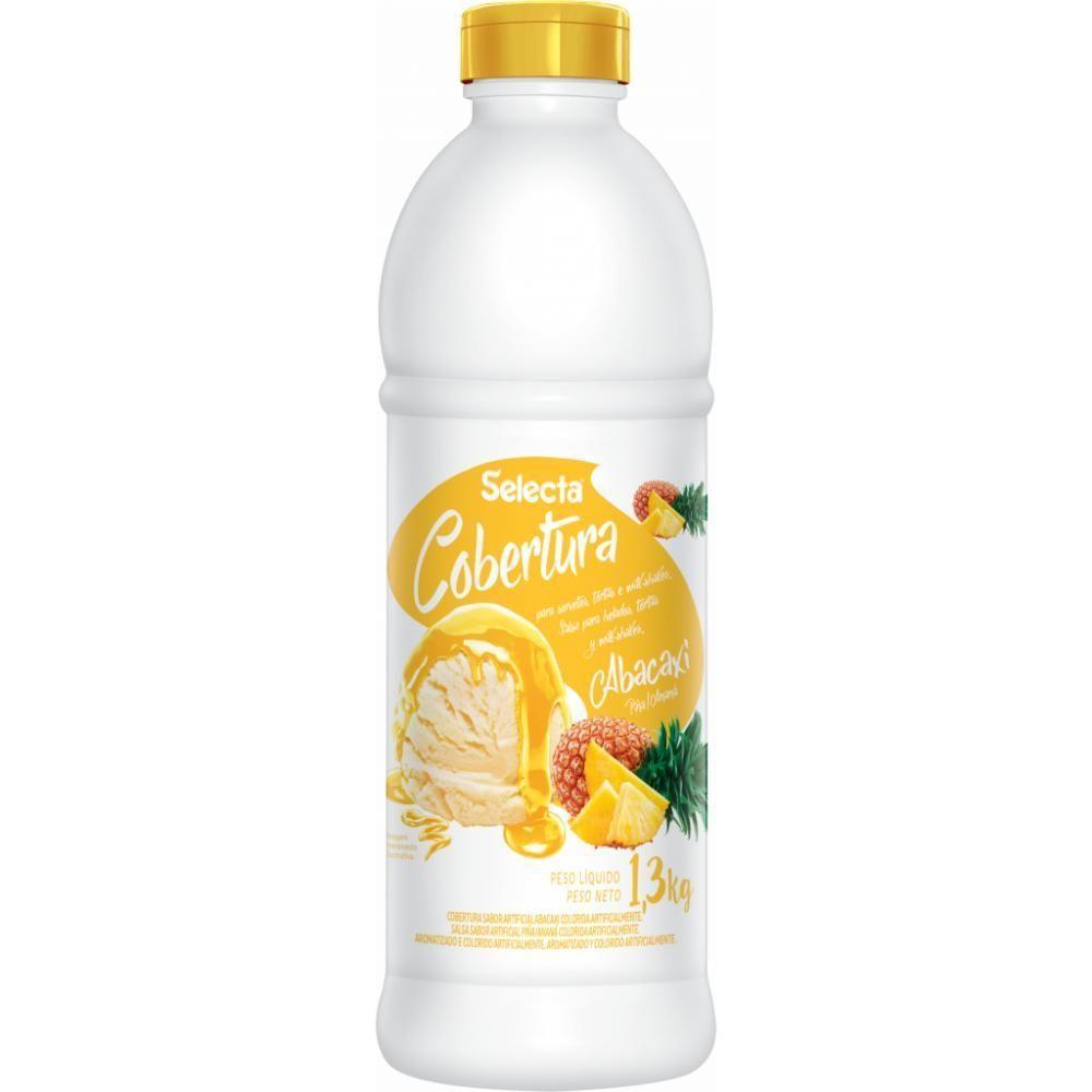 Cobertura Concentrado De Sorvete E Sobremesas Selecta 1,3kg - Abacaxi - 1