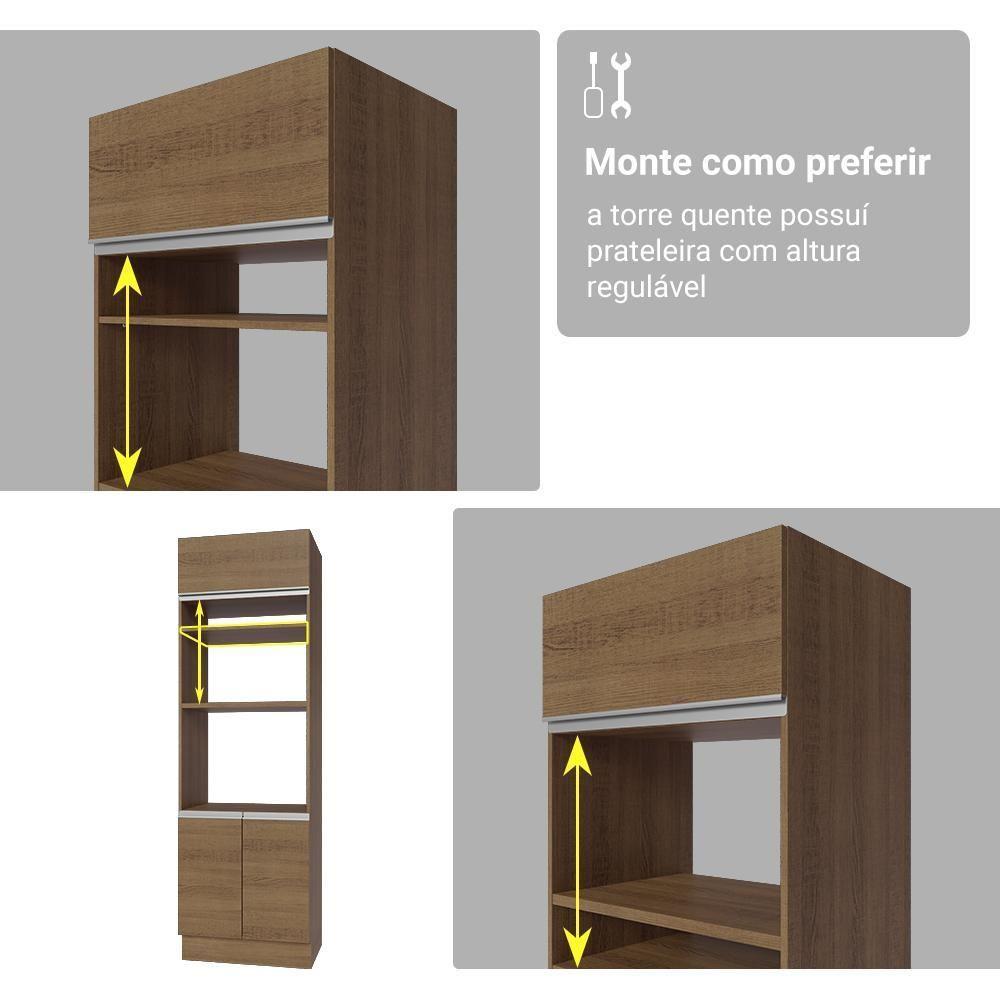 Armário De Cozinha Completa 340cm Rustic Glamy Madesa 01 Rustic - 10