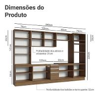 Armário De Cozinha Completa 340cm Rustic Glamy Madesa 01 Rustic - 3