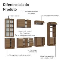 Armário De Cozinha Completa 340cm Rustic Glamy Madesa 01 Rustic - 5