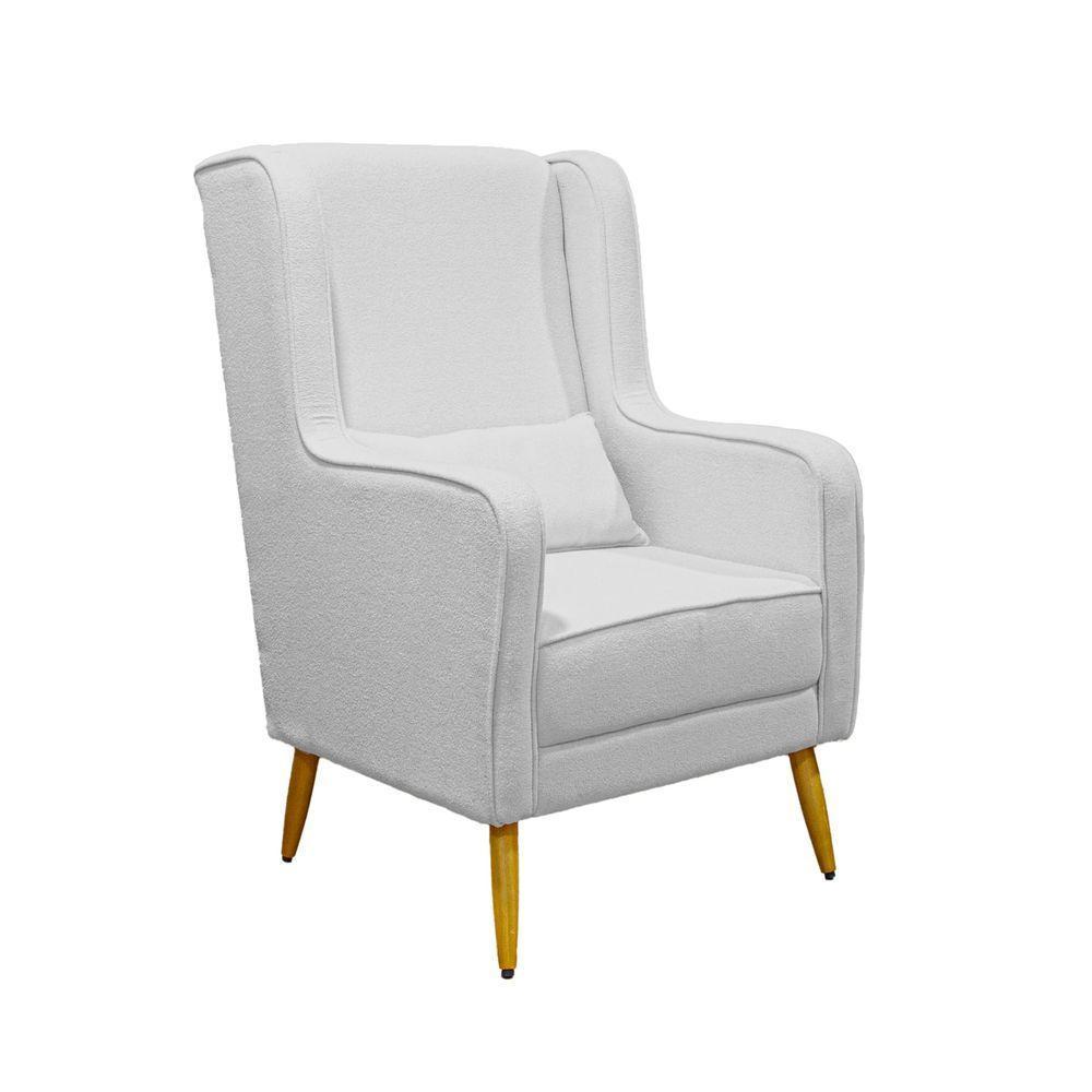 Poltrona De Amamentação Pé Palito Eduarda Com Puff Veludo Cinza - 1