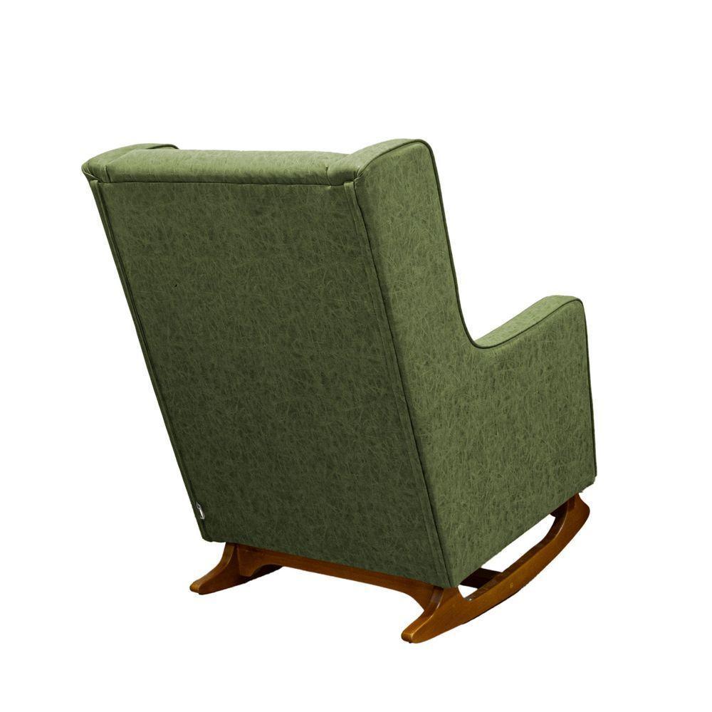 Poltrona De Amamentação Balanço Diana Com Puff boucle Verde - 6