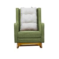 Poltrona De Amamentação Balanço Diana Com Puff boucle Verde - 3