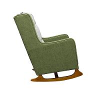 Poltrona De Amamentação Balanço Diana Com Puff Boucle Verde - 6