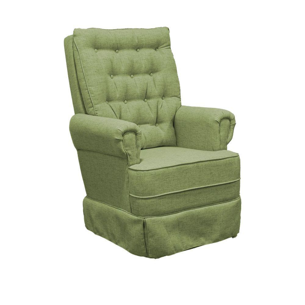 Poltrona De Amamentação Balanço Ellen Com Puff boucle Verde - 1