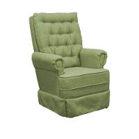 Poltrona De Amamentação Balanço Ellen Com Puff boucle Verde - 1