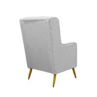 Poltrona De Amamentação Pé Palito Eduarda Com Puff Linho Cinza - 6