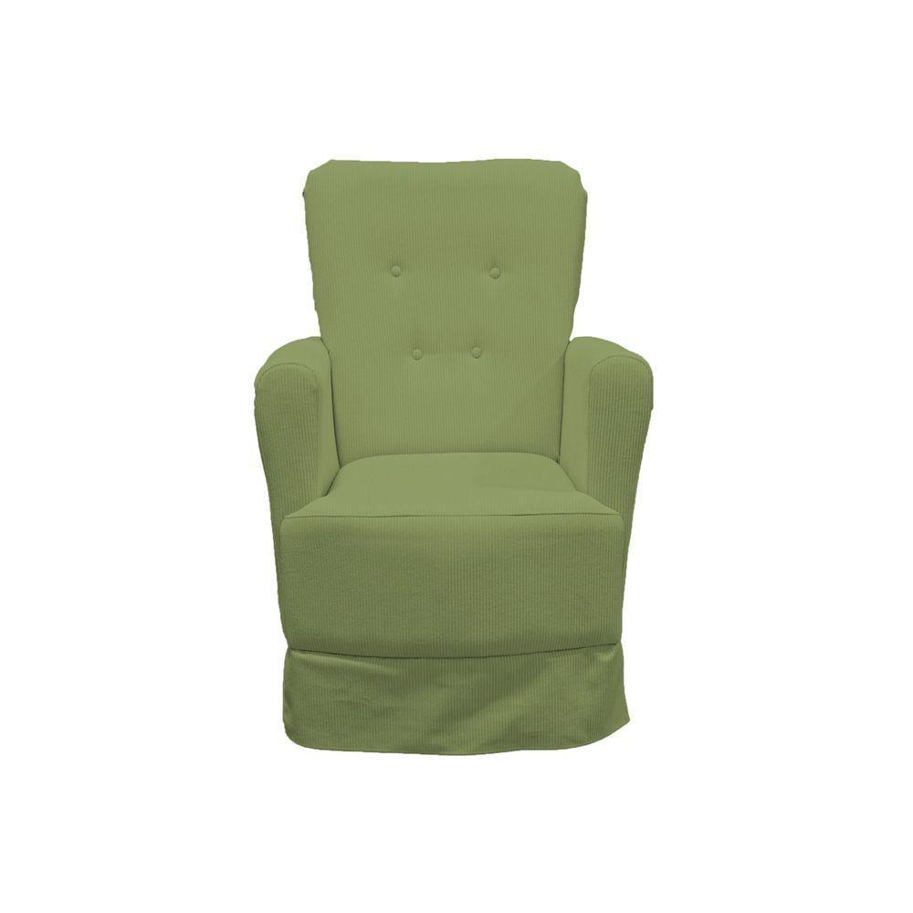 Poltrona De Amamentação Balanço Lis Com Puff boucle Verde - 7