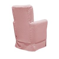 Poltrona De Amamentação Balanço Lis Com Puff Linho Rose - 6